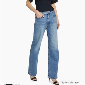 Derek Lam 10 Crosby's Faye jeans high-rise wide-leg silhouette.